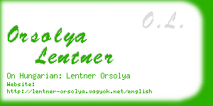 orsolya lentner business card